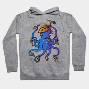 Nautical Drunken Pirate Octopus Hoodie